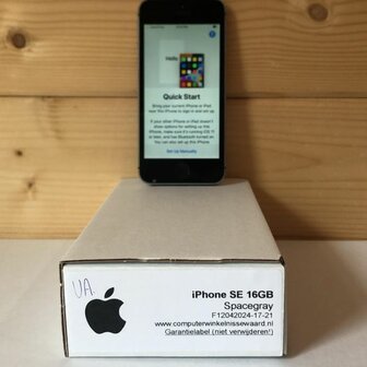 Magazijn opruiming iPhone SE 16GB 4&quot; simlockvrij zwart + garantie