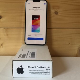 nieuwstaat Apple iPhone 13 Pro Max Zilver 512GB + 12 maanden garantie