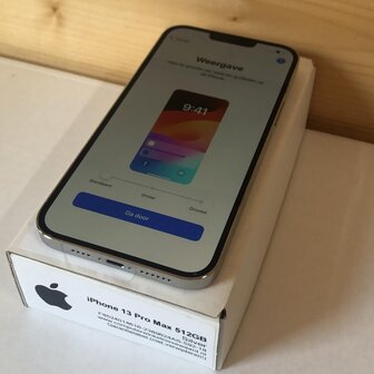 nieuwstaat Apple iPhone 13 Pro Max Zilver 512GB + 12 maanden garantie