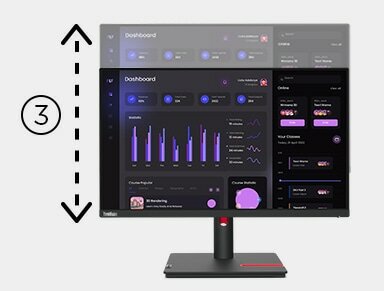 Magazijn opruiming! Lenovo 24&quot; monitor Thinkvision T24i HDMI IPS 16:9 USB-C QHD