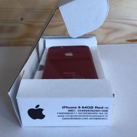 nieuwsbrief actie Apple iPhone 8 64GB rood (6-core 2,74Ghz) simlockvrij + garantie