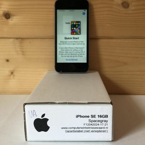 Magazijn opruiming iPhone SE 16GB 4" simlockvrij zwart + garantie