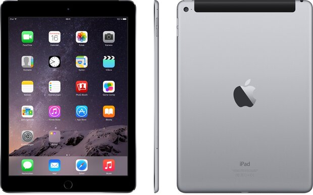 nieuwstaat Apple iPad 9.7" Air 2 64GB WiFi (4G) zwart + 12 maanden garantie