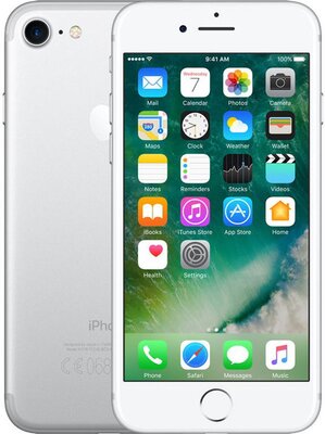 iPhone 7 32GB zilver (4-core 2,4Ghz) 4,7" (1334x750) (ios 15+) simlockvrij + garantie