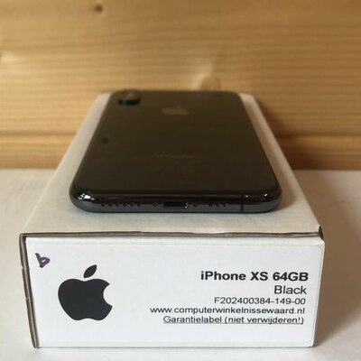 nieuwstaat Apple iPhone 10 (XS) 64GB 5.8 inch zwart + 12 maanden garantie