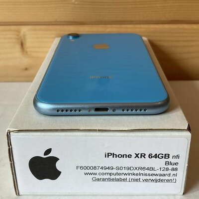 Apple iPhone 10 (XR) (6-core 2,49Ghz) 64GB blauw+ garantie