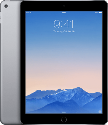 nieuwstaat Apple iPad Air 2 128GB WiFi (4G) zwart + 12 maanden garantie