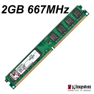 Magazijn opruiming Kingston PC-geheugen 2GB DDR2 PC5300 667Mhz